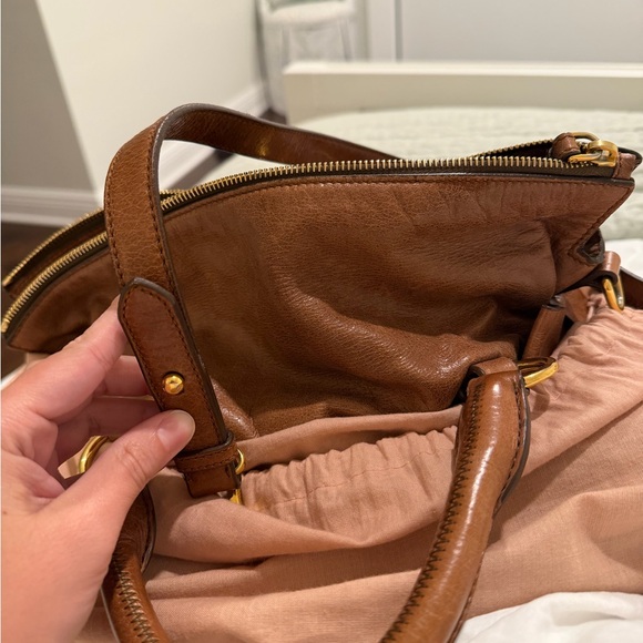 Miu Miu Vitello Lux Bow Bag Satchel - Picture 16 of 17